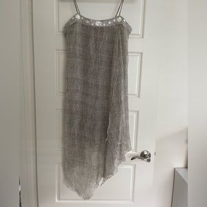 Letarte Coconut Embroidered Crinkle Dress